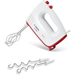   Bosch Ergomixx MFQ36300 kézi keverő angol dugvillával és EU átalakítóval, 400 watt, fehér/piros