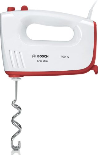 Bosch Ergomixx MFQ36300 kézi keverő angol dugvillával és EU átalakítóval, 400 watt, fehér/piros