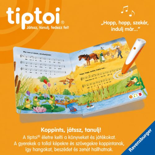 Ravensburger tiptoi Starter-Set Plus 00159 – Interaktív Toll, Gyermekdalos Könyv és Töltőállomás
