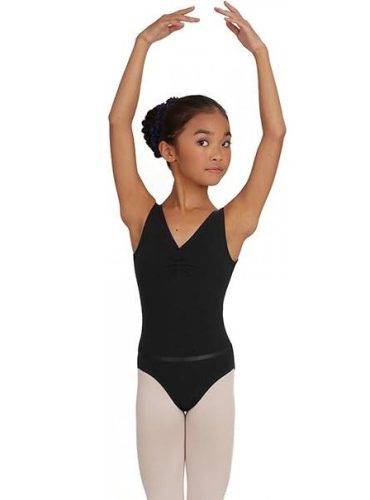 Capezio ujjatlan balettdressz övvel, fekete, S méret