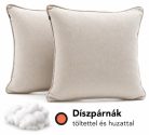 DYNMC Kanapépárna bézs 2 db-os szett,(40 x 40 cm)