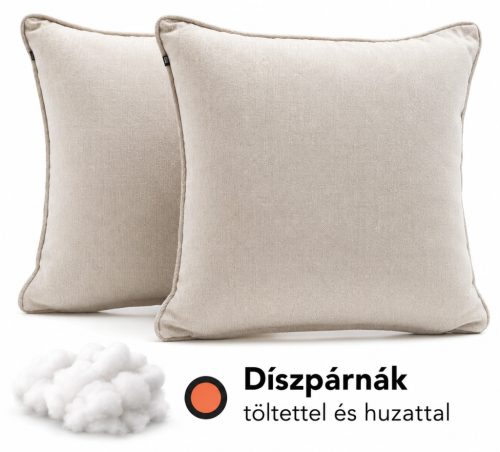 DYNMC Kanapépárna bézs 2 db-os szett,(40 x 40 cm)