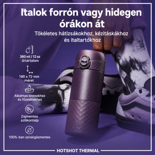 ion8 Szivárgásmentes, szigetelt termoszbögre, 360 ml