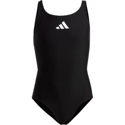   Adidas lány egyrészes fürdőruha – fekete-fehér, kis logóval, 170 cm-es méret