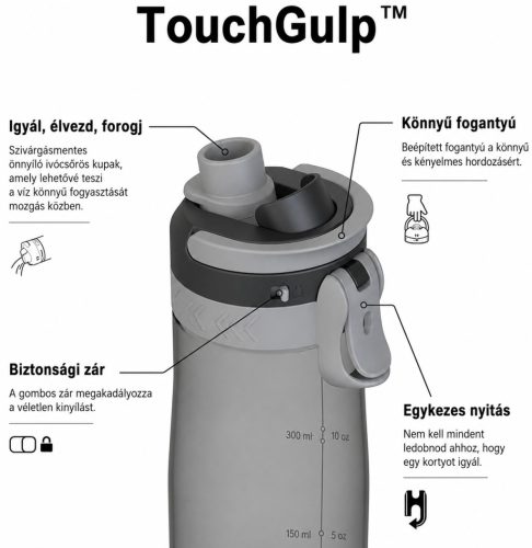 Super Sparrow Tritan kulacs, 1000 ml szürke