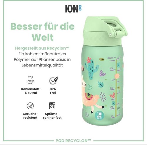 Ion8 gyermek kulacs, 350 ml, zöld