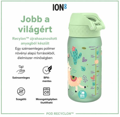 Ion8 gyermek kulacs, 350 ml, zöld