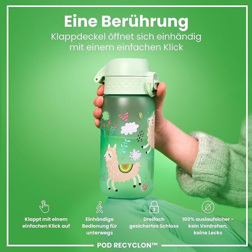 Ion8 gyermek kulacs, 350 ml, zöld