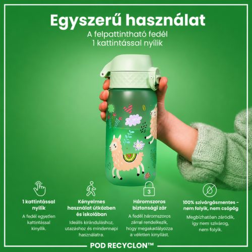 Ion8 gyermek kulacs, 350 ml, zöld