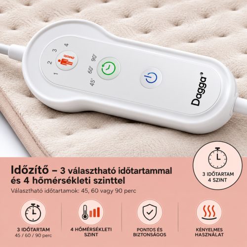 DAGA Confort Multi elektromos melegítőpárna – Intellisense technológiával, több méretben