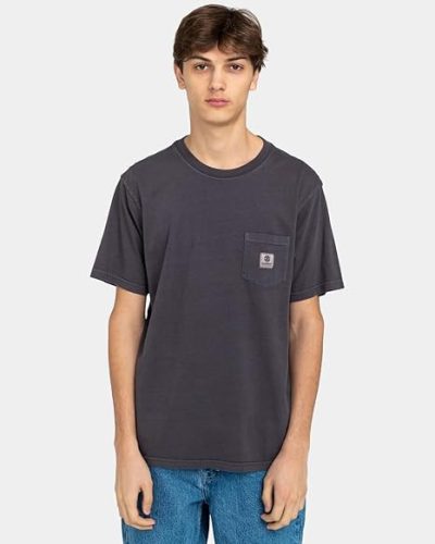 Element Regular fit férfi póló fekete Les méret  zsebes