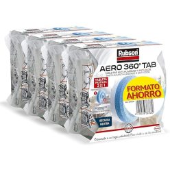   Rubson AERO 360° utántöltő tabletta – semleges illat, párfelszívó és szagsemlegesítő, 4 x 450 g – kompatibilis Rubson AERO 360° páramentesítőkkel