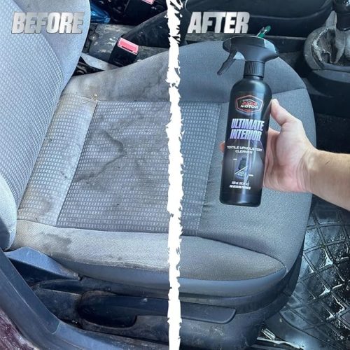 BassMotor Ultimate Interior 500 ml – Autóbelső textiltisztító ülésekhez és szőnyegekhez + kefével, friss illattal