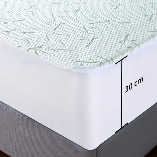 Utopia Bedding matracvédő 150 x 200 x 30 cm, vízálló, prémium viszkóz, Oeko-Tex
