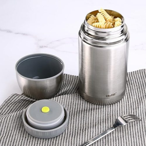 IBILI Termosz szilárd élelmiszerekhez, rozsdamentes acél, 800 ml, duplafalú
