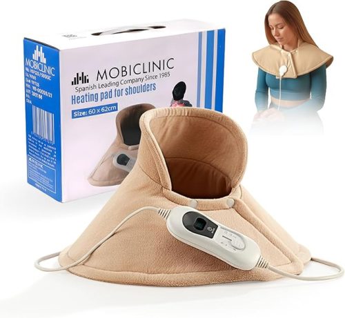 Mobiclinic Elektromos Nyak- és Vállmelegítő Párna – 100 W, 62 × 60 cm