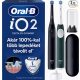 Oral-B iO2 Elektromos Fogkefe Készlet – 2 Markolat, Night Black & Forest Green
