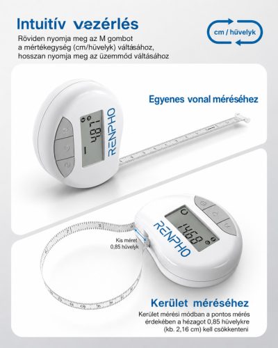 RENPHO okos mérőszalag Bluetooth kapcsolattal