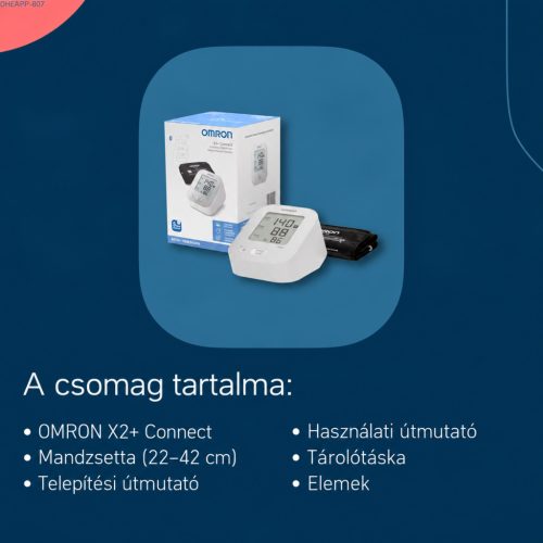 OMRON X2+ Connect felkaros vérnyomásmérő