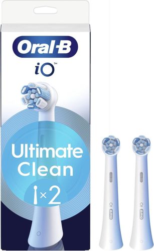 Oral-B iO Ultimate Clean pótfogkefefej – 2 db-os fehér készlet