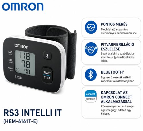 OMRON RS3 Intelli IT csuklós vérnyomásmérő