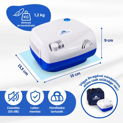 Mobiclinic Neb-2 – kompresszoros inhalátor gyermekeknek és felnőtteknek