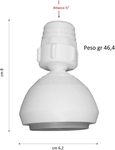 Siroflex 2760/10 fix zuhanyfej 10 db Made in Italy | Tartós műanyag zuhanyfej | Olcsó fehér zuhanyfe