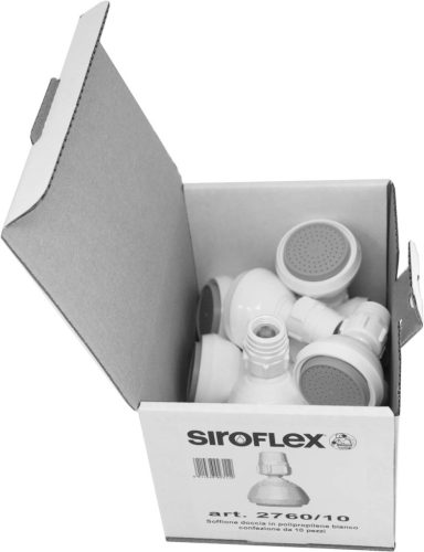 Siroflex 2760/10 fix zuhanyfej 10 db Made in Italy | Tartós műanyag zuhanyfej | Olcsó fehér zuhanyfe