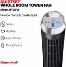 Honeywell QuietSet toronyventilátor (5 sebességbeállítás, 75°-os oszcilláló, időzítő,távirányító (HY254)-Használt