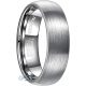 NUNCAD Tungsten volfrám  férfi gyűrű szálcsiszolt felülettel, ezüst színű  7 mm-es (61-es) 