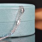 Yumilok 925 Sterling Silver női szívek 3 szálas karkötő