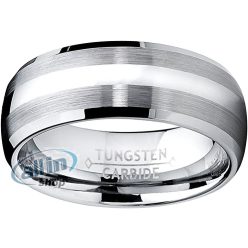  Metal Masters Co. férfi gyűrű – Titán és Tungsten gyűrű(58-as)