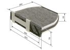 BOSCH 1 987 435 001 Szűrő, utastér levegő-Csomagolás sérült