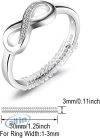 JewelryPalace Infinity Forever Love Cubic cirkónia gyűrű 925 Sterling ezüst-(57-es méret)