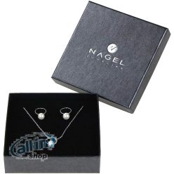   Nagel Jewellery medál és fülbevaló,  édesvízi gyöngy, 925 sterling ezüst, horgonylánccal