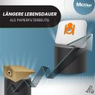 McFilter 20 porszívózsák alternatívaként Swirl S62, S67, S73 számára, alkalmas Siemens, Bosch, S 62 S 67 S 73, 5 rétegű, 2 mikroszűrőt, műanyag fedőtárcsát és fedelet tartalmaz