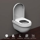 Ibergrif M41001 Univerzális D alakú Soft-Close lágyan zárodó WC-ülőke