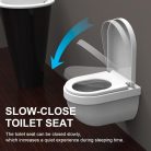Ibergrif M41001 Univerzális D alakú Soft-Close lágyan zárodó WC-ülőke