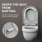 Ibergrif M41001 Univerzális D alakú Soft-Close lágyan zárodó WC-ülőke