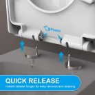 Ibergrif M41001 Univerzális D alakú Soft-Close lágyan zárodó WC-ülőke