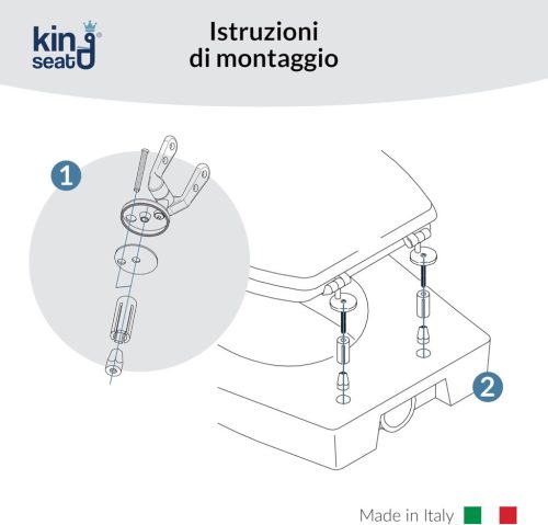King Seat ‎EM724Y Dolomit Clodia dedikált WC-ülőke, fényes fehér-Csomagolás sérült