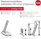 HAILO T80 FlexLine 13 fok- létra