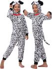 Sincere Party Dalmatiner gyerek onesie – foltos plüss köntös jelmez, 2X‑nagy méret (12–14 éves korosztály)