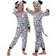 Sincere Party Dalmatiner gyerek onesie – foltos plüss köntös jelmez, 2X‑nagy méret (12–14 éves korosztály)