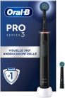 Oral-B PRO 3 3000 elektromos fogkefe, 2 CrossAction pótfogkefefejjel, fekete