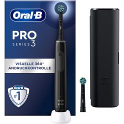 Oral-B Pro Series 3 elektromos fogkefe, fekete, utazótokkal