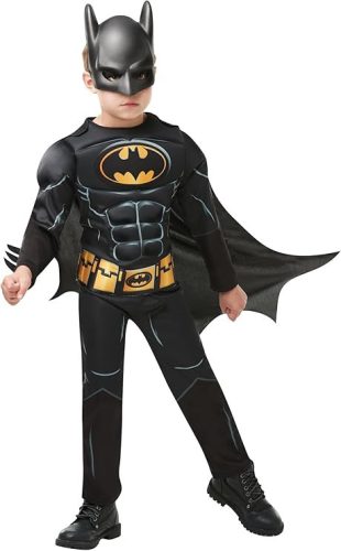 Rubie’s Black Core Batman Deluxe gyerekjelmez – fekete, L‑es méret (122-128 cm) (Batman alap dizájn)
