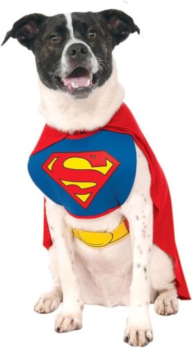 Rubie's 887892M – Hivatalos Superman kutyajelmez (kék/piros, M-es méret)