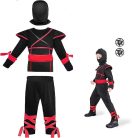 Seawhisper gyerek ninja jelmez (méret: 104–110) – fekete ninjakosztüm