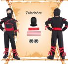 Seawhisper gyerek ninja jelmez (méret: 104–110) – fekete ninjakosztüm